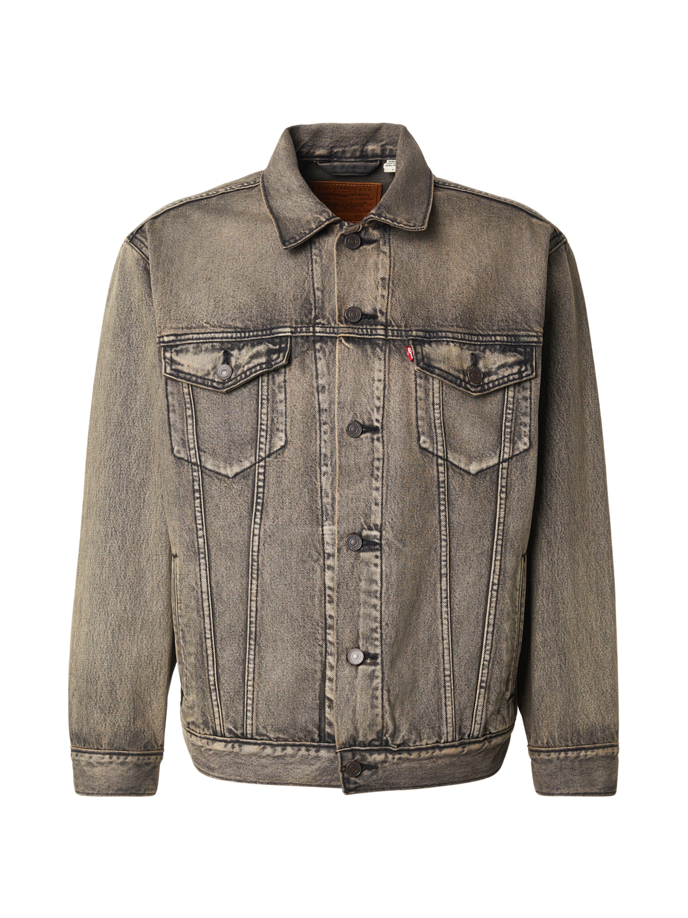 LEVI'S ® Преходно яке 'Relaxed Type III Trucker Jacket' в сиво: отпред