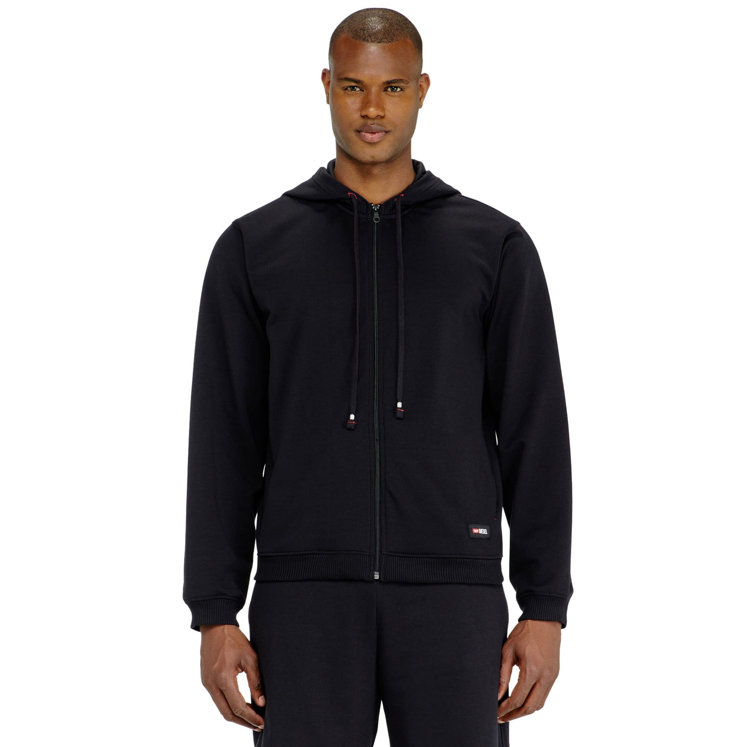 DIESEL Sweat jacket in Black: front