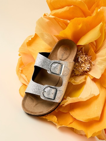 NAME IT Sandaler 'Floral' i sølv