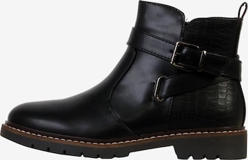 Bottines The Divine Factory en noir : devant