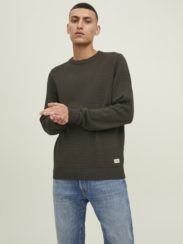 JACK & JONES Sweter 'ATLAS' w kolorze zielony: przód