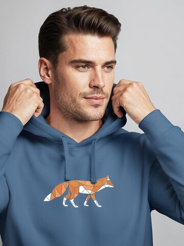 Neverless Sweatshirt 'Fuchs Polygon'‌‌‌‌‌‌ in Blau