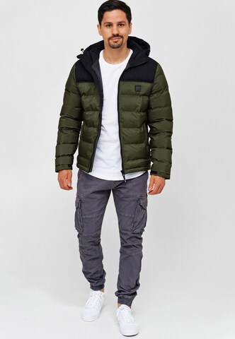 INDICODE JEANS Between-Season Jacket 'Eberhardy' in Green