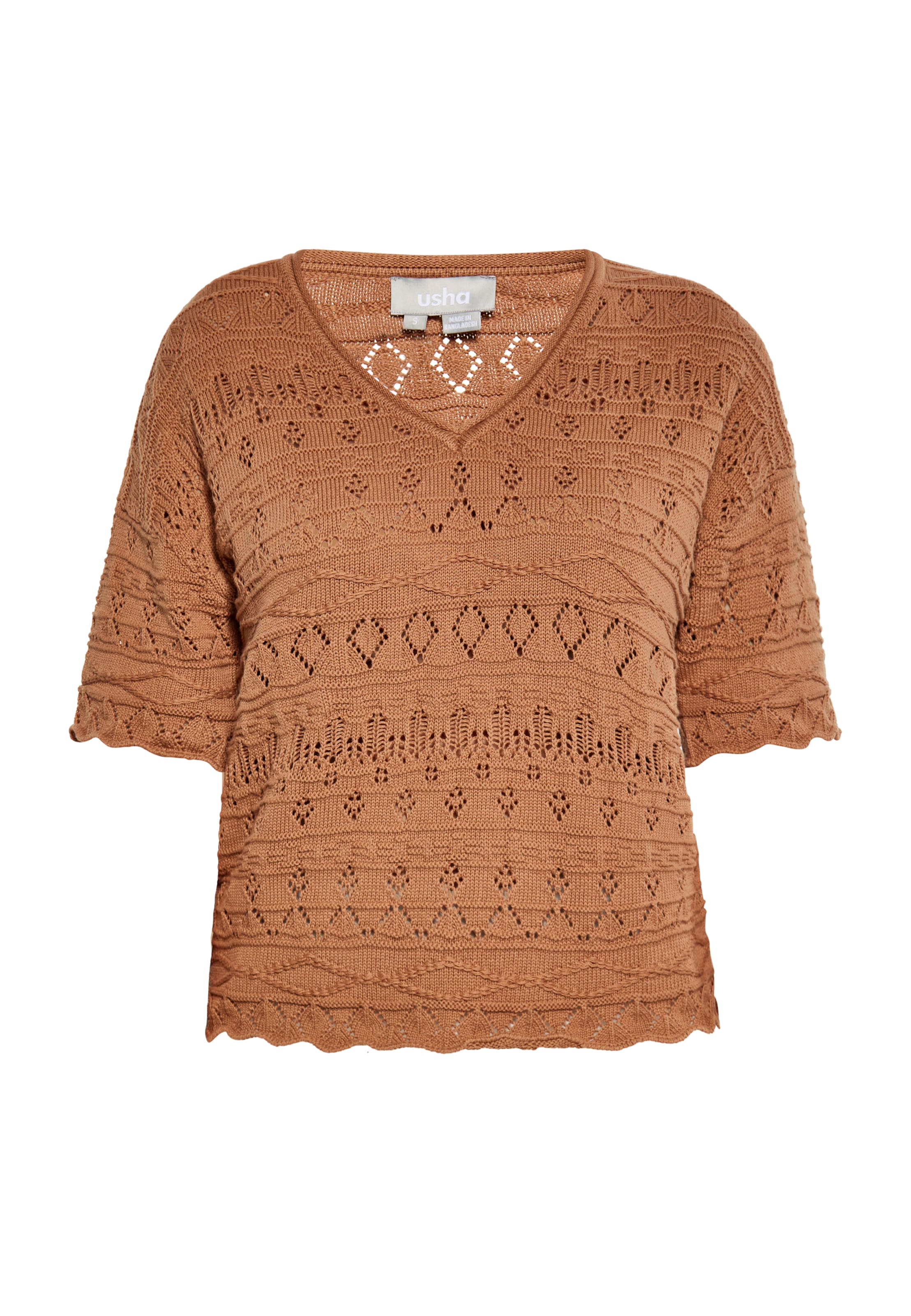 Pull-over Usha en marron : devant