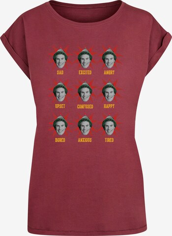 ABSOLUTE CULT Shirt 'Elf - Many Moods Of Buddy' in Red: front