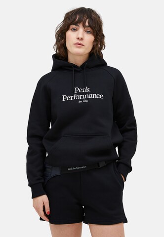 PEAK PERFORMANCE Sweatshirt in Zwart: voorkant