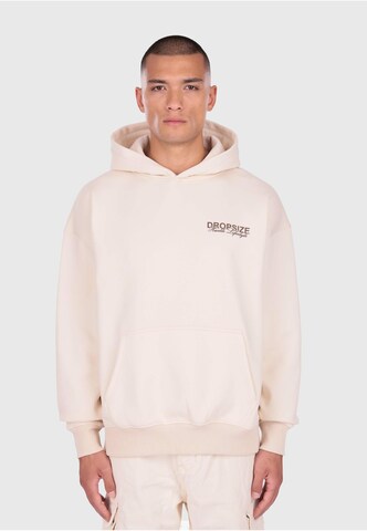 Dropsize Sweatshirt 'Hustle' in Beige: voorkant