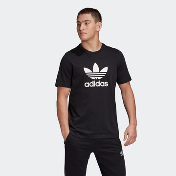 ADIDAS ORIGINALS Shirt 'Trefoil' in Zwart: voorkant