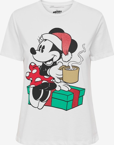 ONLY T-Shirt 'DISNEY CHRISTMAS' in weiß, Produktansicht
