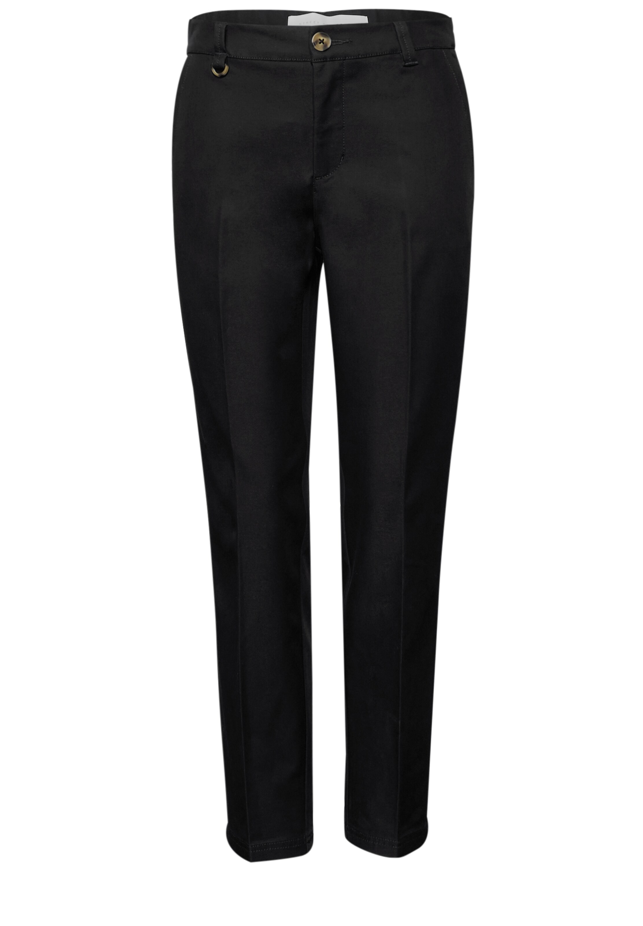 Street One Studio Chino Pants in Black: front