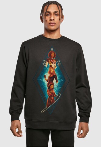 ABSOLUTE CULT Sweatshirt 'The Marvels - Diamond Trio' in Black: front