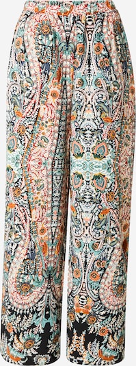 Pantaloni VILA pe albastru marin / turcoaz / portocaliu homar / negru, Vizualizare produs