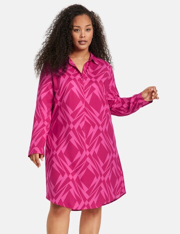 SAMOON Shirt dress in Pink: front