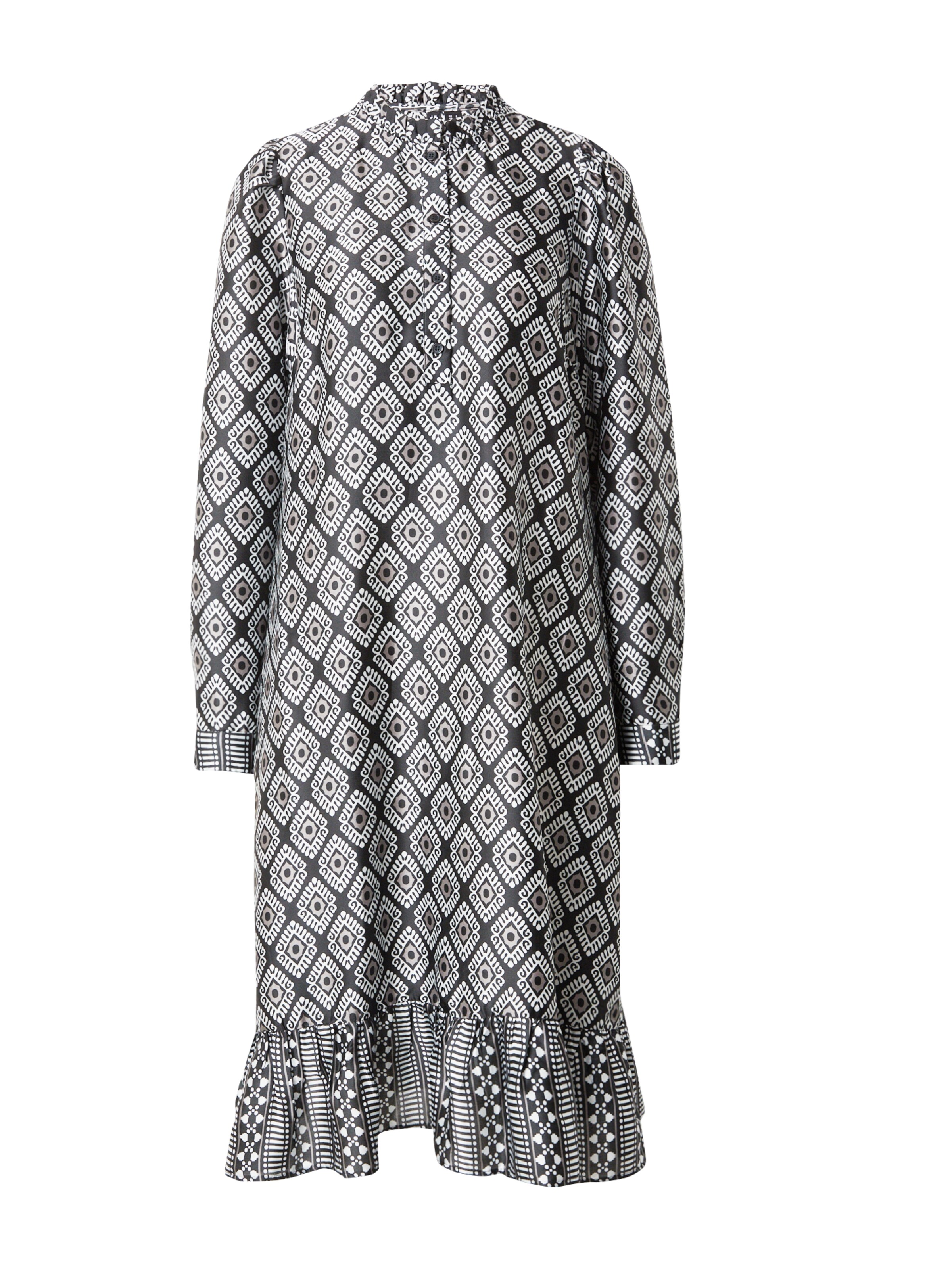 PIECES Рокля тип риза 'MELAH' в черно: отпред