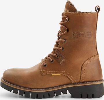 CAMEL ACTIVE Lace-Up Ankle Boots in Brown: front