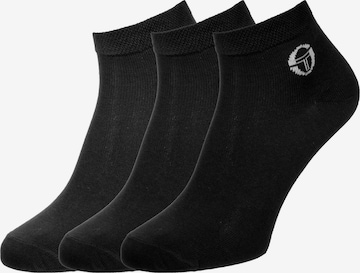 Chaussettes de sport Sergio Tacchini en noir : devant