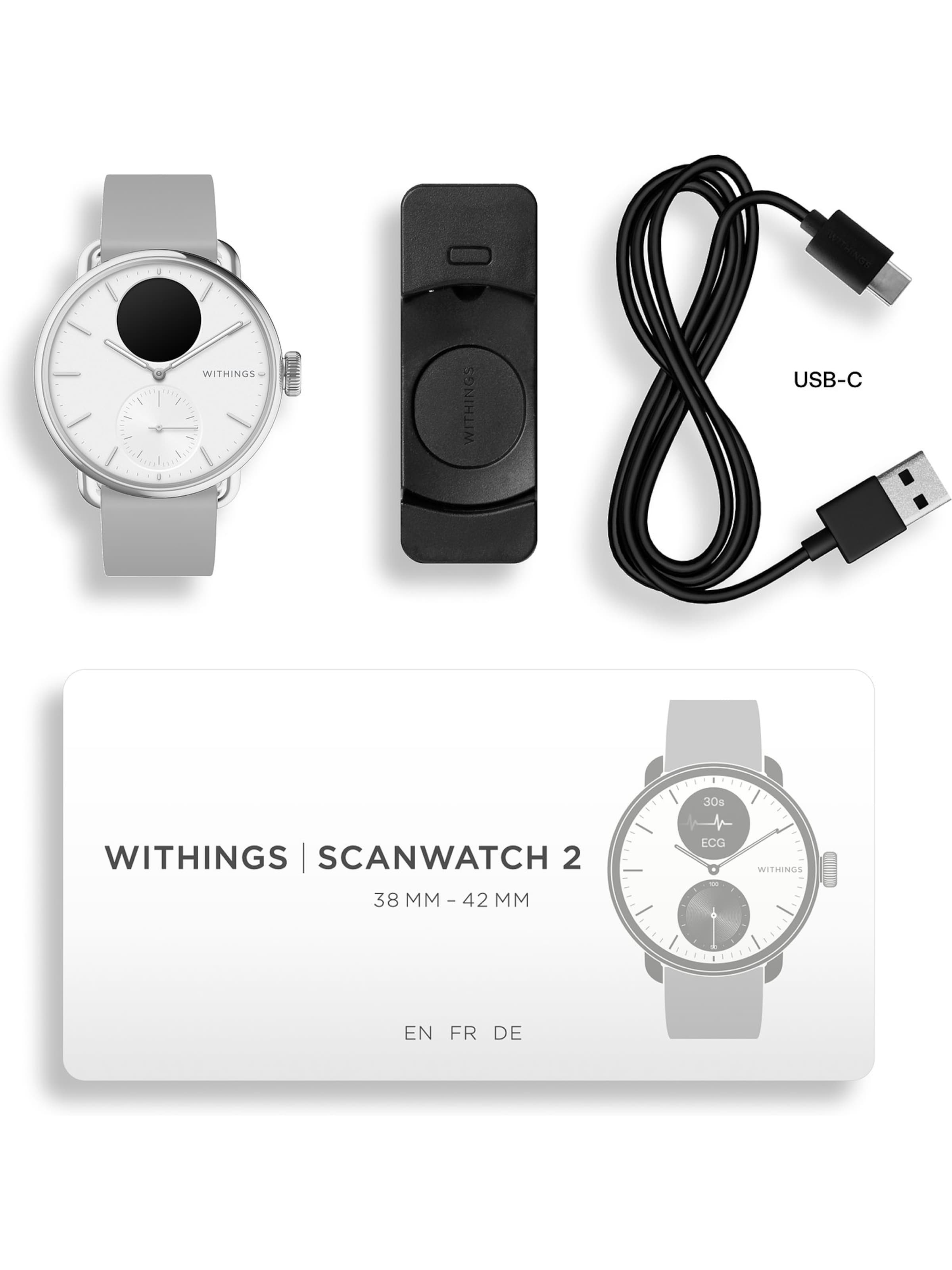 Withings Uhr 'Hybrid' in Silber