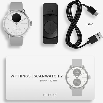 Withings Uhr 'Hybrid' in Silber