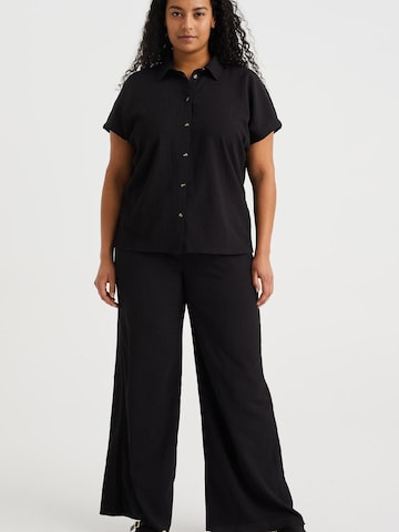 WE Fashion Wide leg Trousers in Black