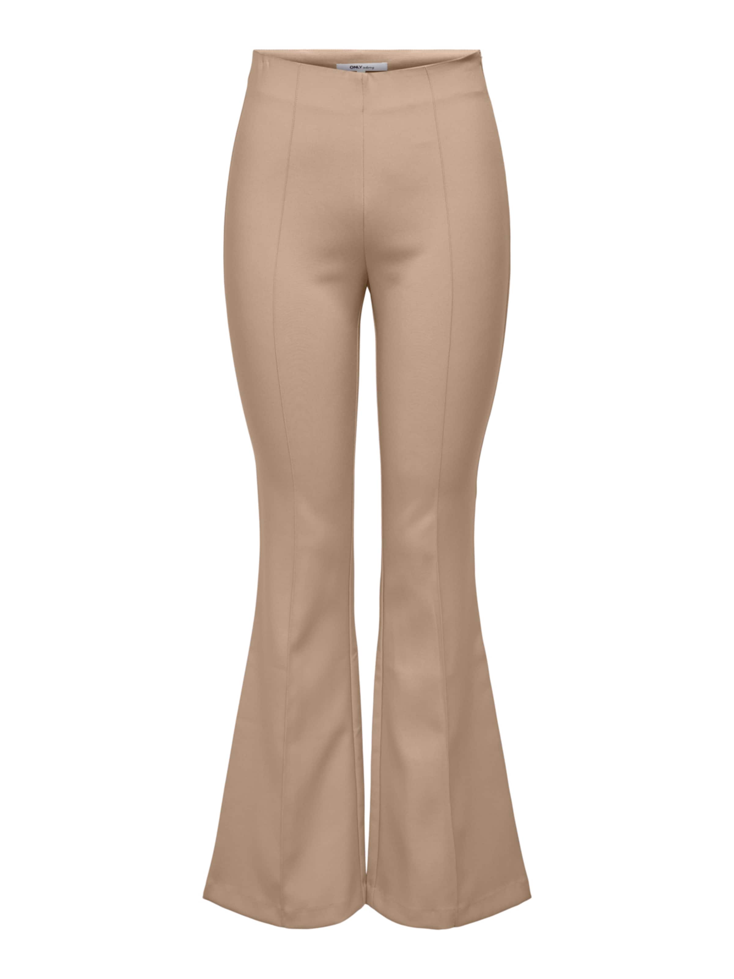 ONLY Flared Παντελόνι με τσάκιση 'ASTRID' σε μπεζ: μπροστά
