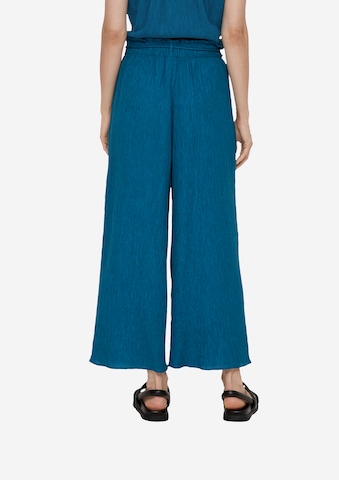 Wide Leg Pantalon s.Oliver BLACK LABEL en bleu