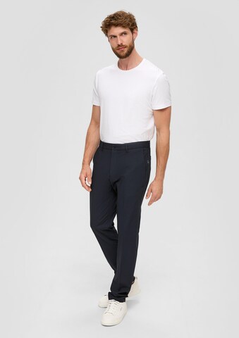 Coupe slim Pantalon à plis 'Pure' s.Oliver BLACK LABEL en bleu