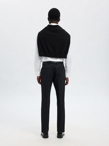 SELECTED HOMME Слим Плиссированные брюки 'SLH-THEO' в Черный