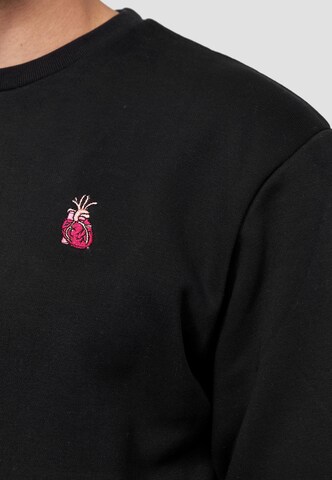 Mikon Pullover 'Herz' in Schwarz