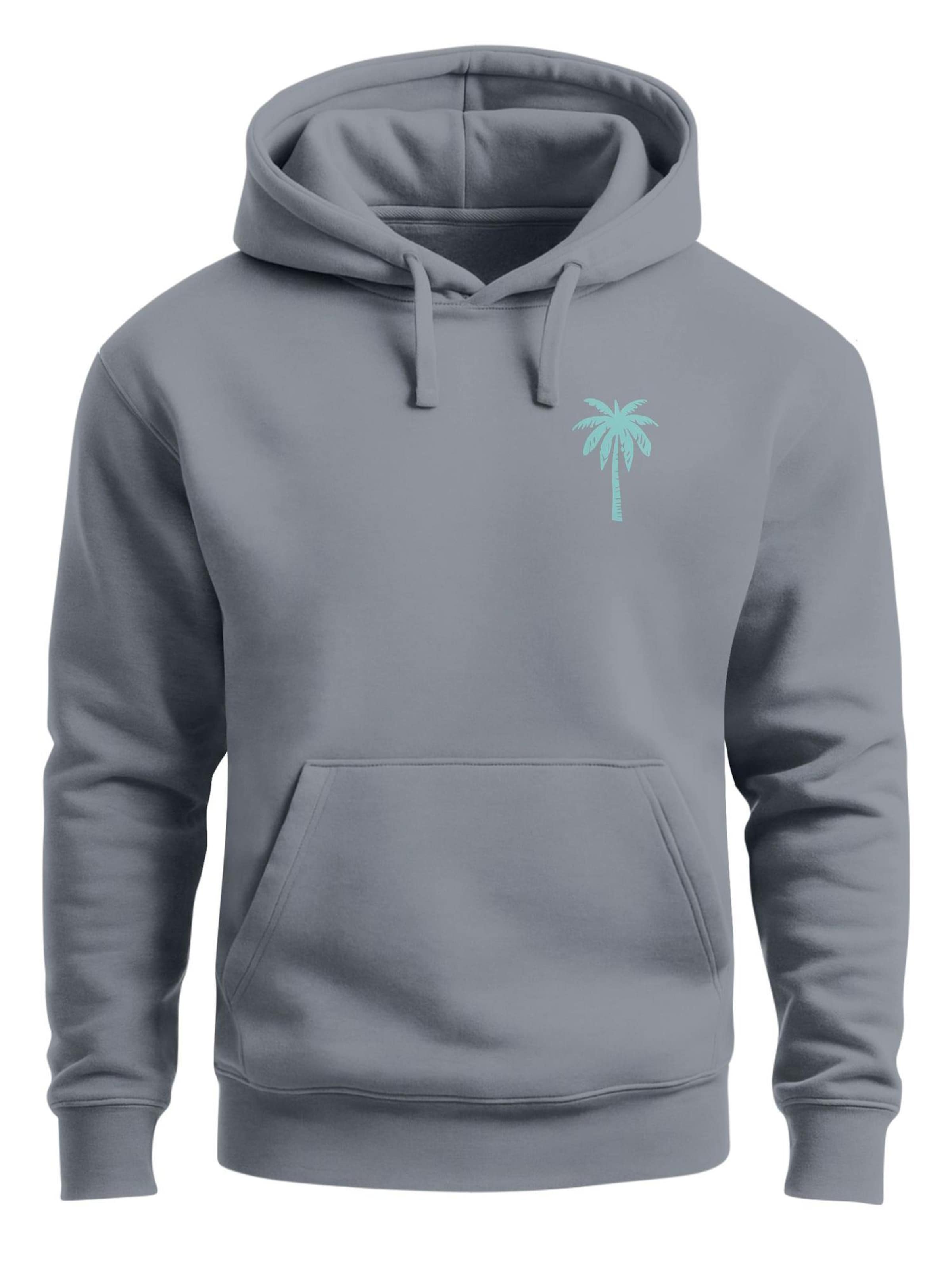 Neverless Sweatshirt 'Palme'‌‌‌‌‌ in Grau: Vorderseite