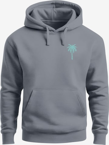 Neverless Sweatshirt 'Palme' in Grau: Vorderseite