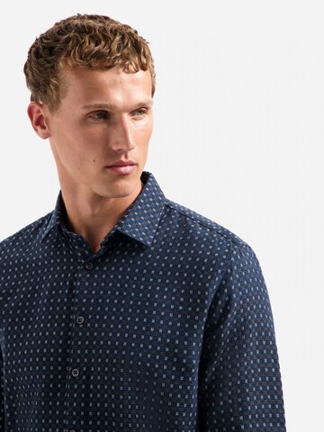 No Excess Comfort fit Overhemd in Blauw