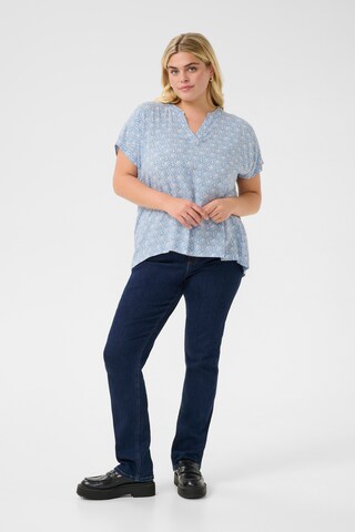 Chemisier 'Anny' KAFFE CURVE en bleu