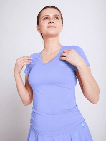 T-shirt fonctionnel 'V-Neck' SPORTKIND en violet : devant