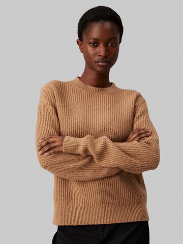Calvin Klein Sweater in Brown: front