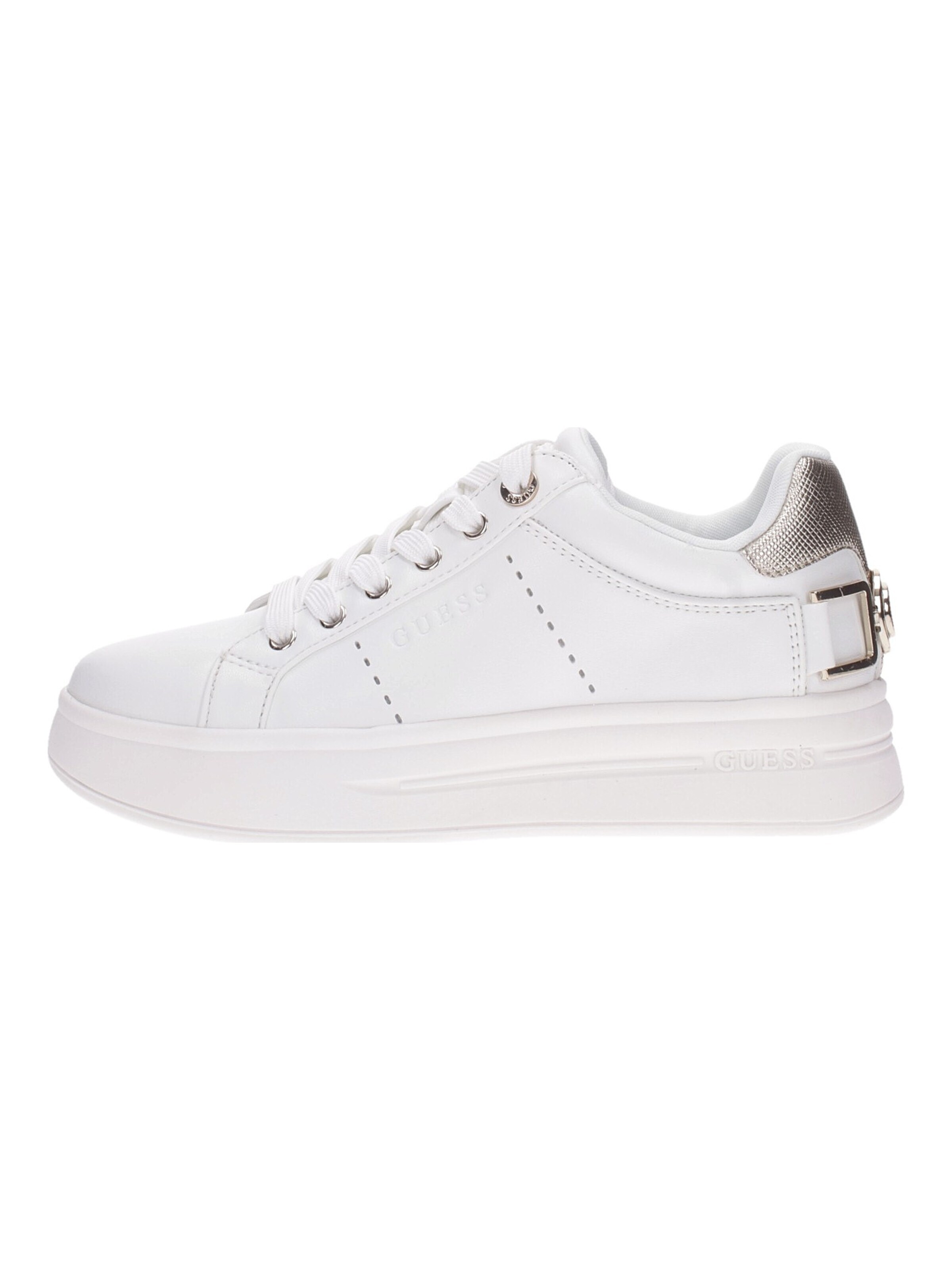 Sneaker bassa 'Wesli' di GUESS in bianco: frontale