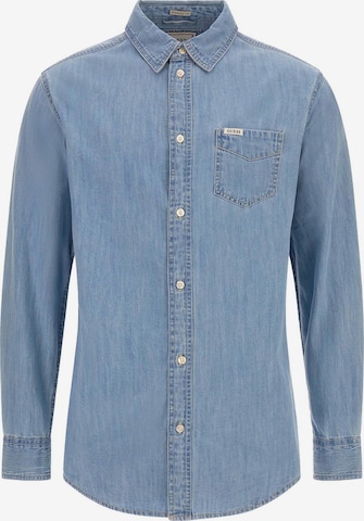 GUESS Regular fit Button Up Shirt 'Ronnie' in Blue: front