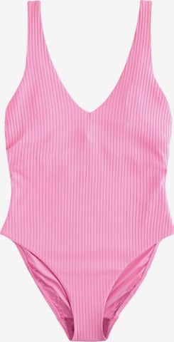 NextTrokutasti Jednodijelni kupaći kostim - roza boja: prednji dio