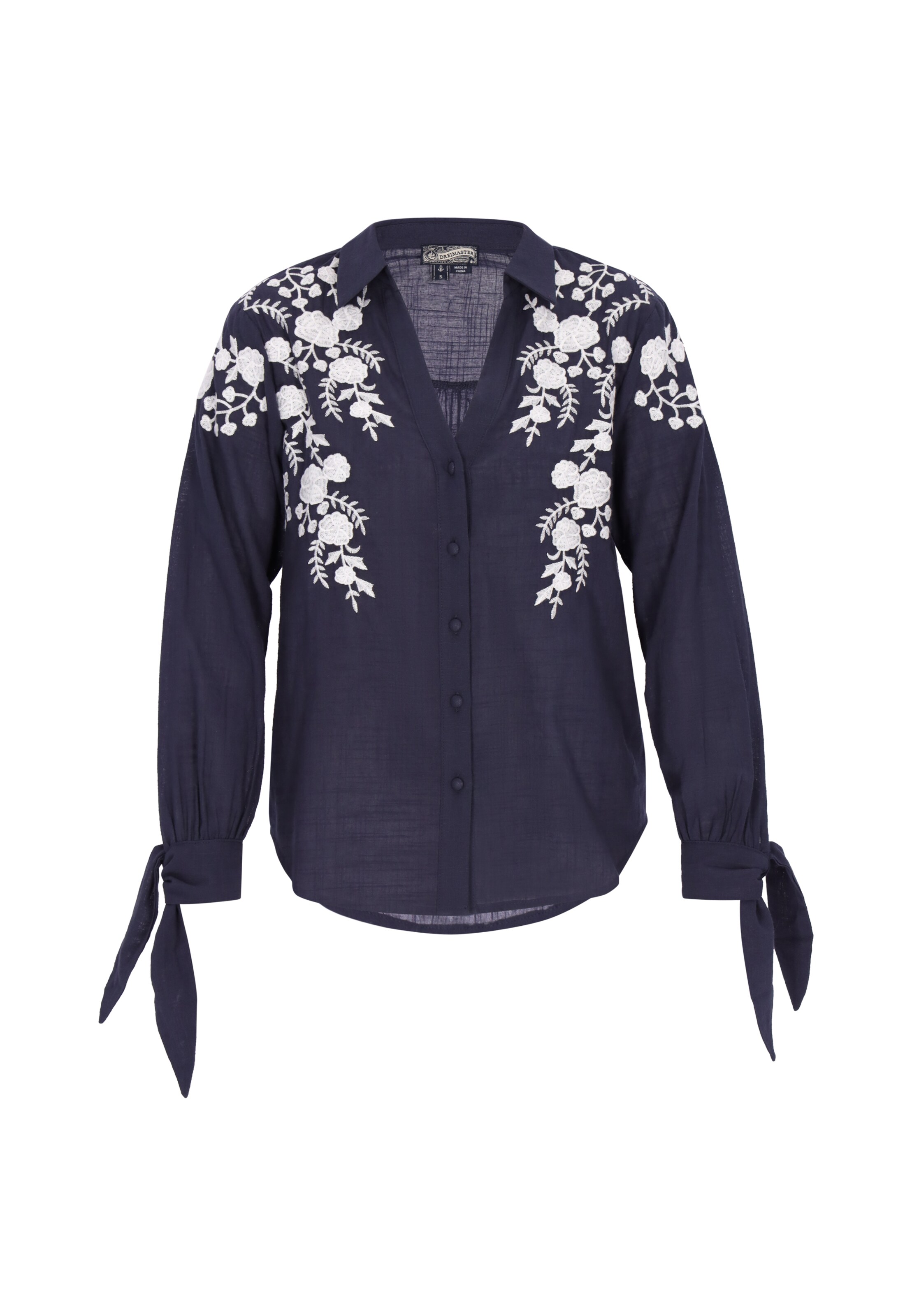 DreiMaster Vintage Blouse in Blue: front