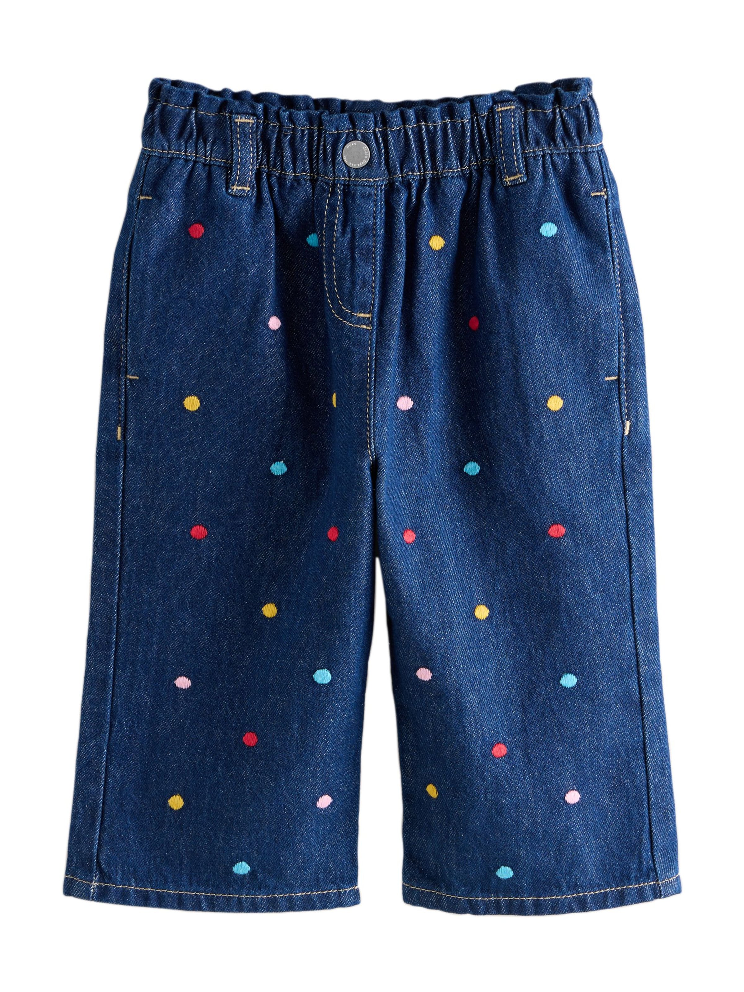 Next Wide leg Jeans in Blue: front