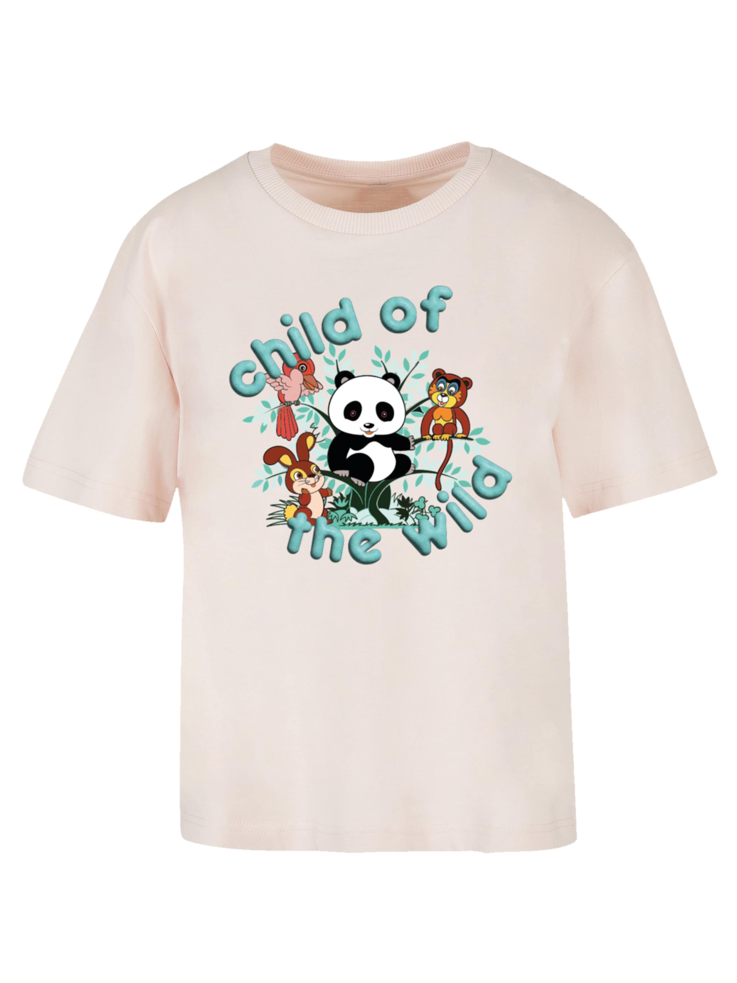 T-shirt oversize 'Tao Tao Child Of The Wild' F4NT4STIC en rose : devant