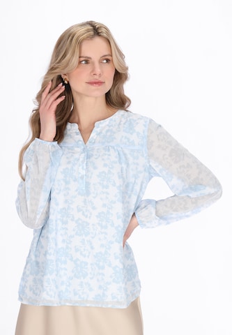 Usha Bluse in Blau: Vorderseite