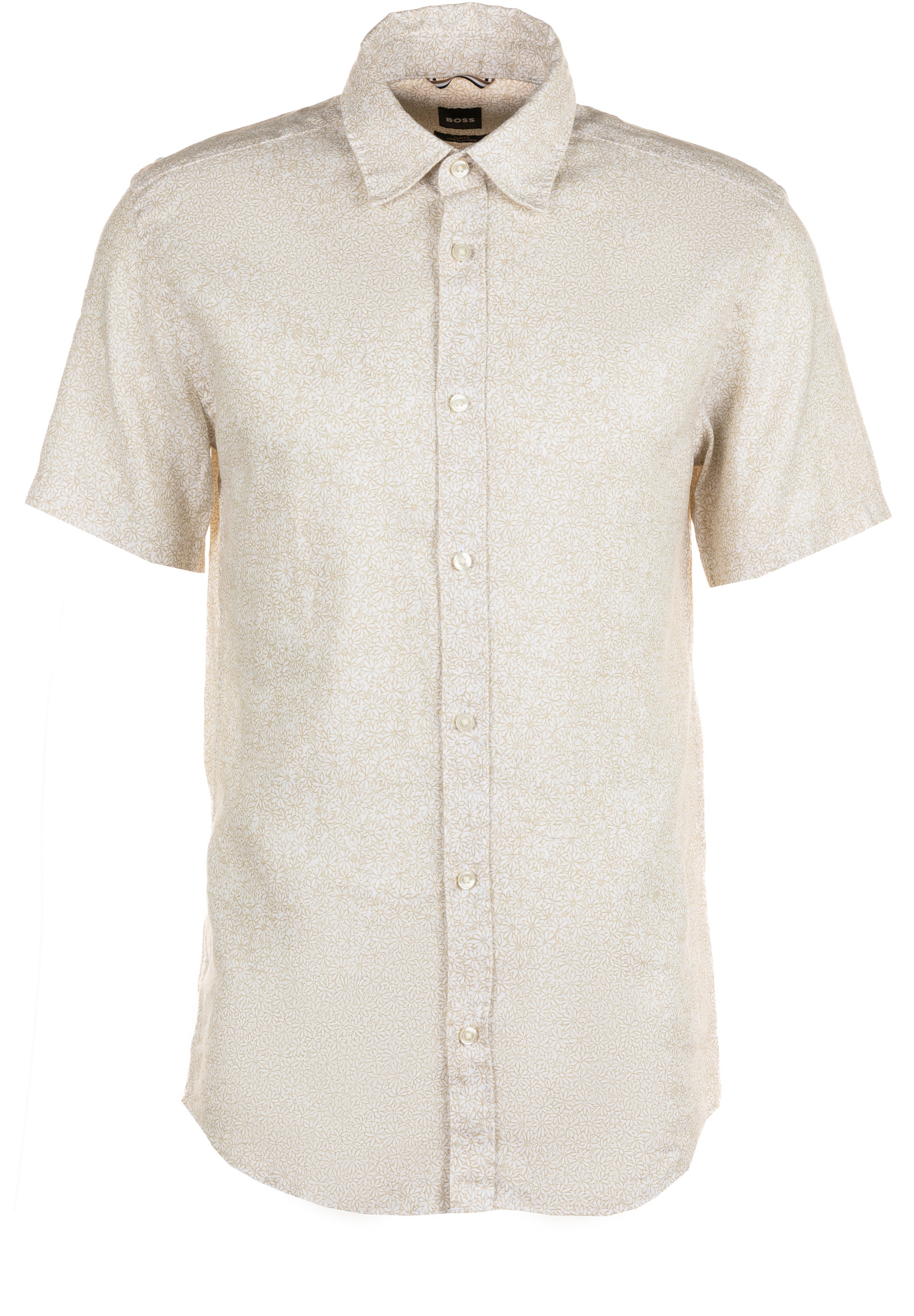 BOSS Button Up Shirt 'Roan' in Beige / White, Item view