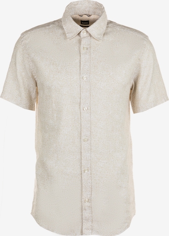 BOSS Regular Fit Hemd 'Roan' in Beige: Vorderseite