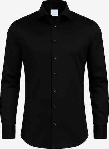 Vercate Slim Fit Businesspaita 'No. 2' värissä musta: etupuoli