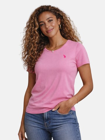 U.S. POLO ASSN. Shirt in Roze: voorkant