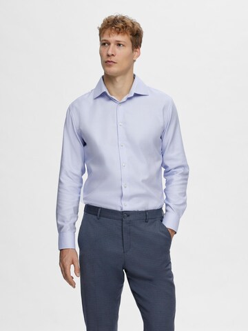 Coupe regular Chemise 'Duke' SELECTED en bleu : devant