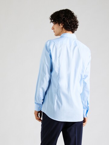 BOSS Slim fit Button Up Shirt 'H-Hank' in Blue