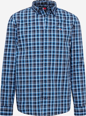 Tommy Jeans Klasický střih Košile 'ESSENTIAL' – modrá: přední strana