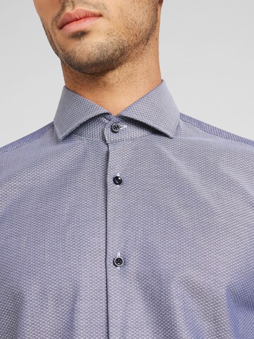 HUGO Slim fit Button Up Shirt 'Kason' in Blue