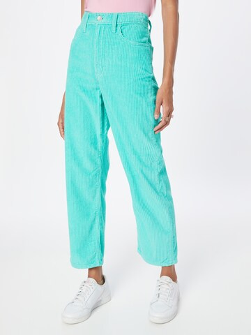 LEVI'S ® tavaline Püksid 'Ribcage Straight Ankle Corduroy Pants', värv roheline: eest vaates